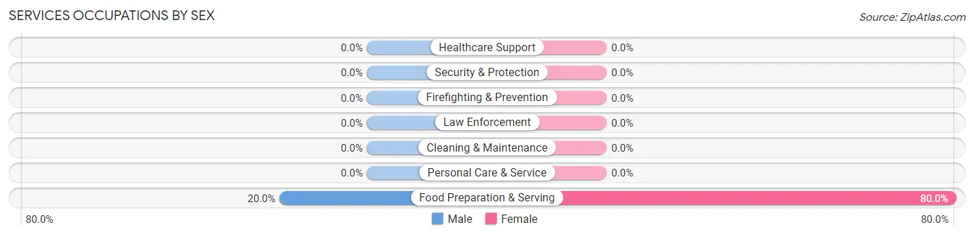 Services Occupations by Sex in Millston