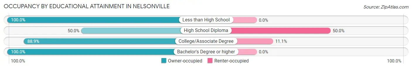 Occupancy by Educational Attainment in Nelsonville