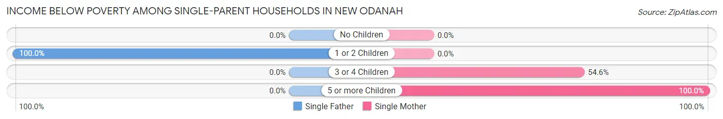Income Below Poverty Among Single-Parent Households in New Odanah