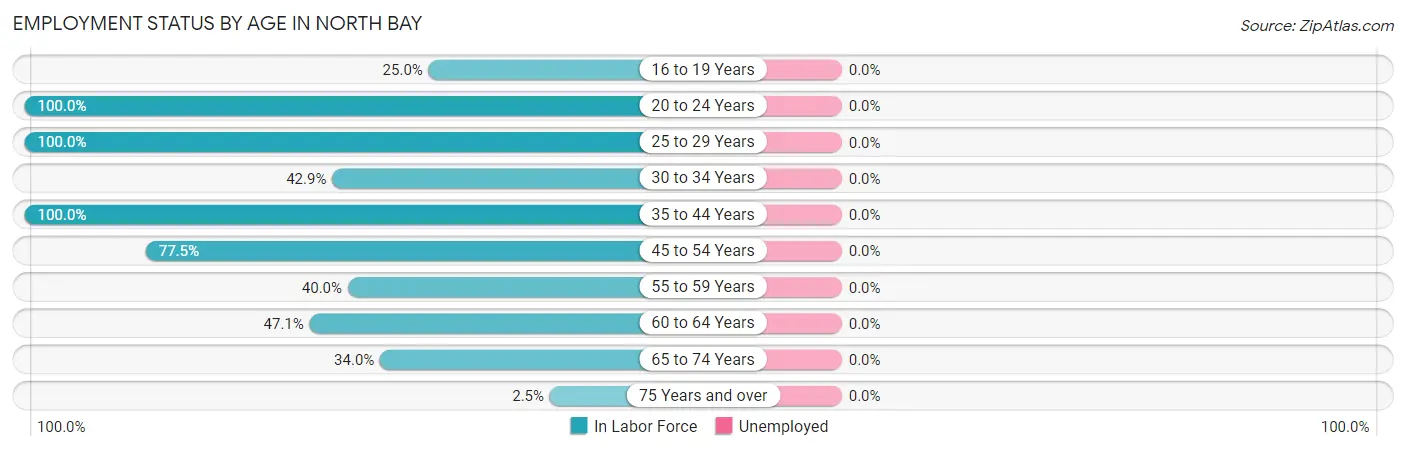 Employment Status by Age in North Bay