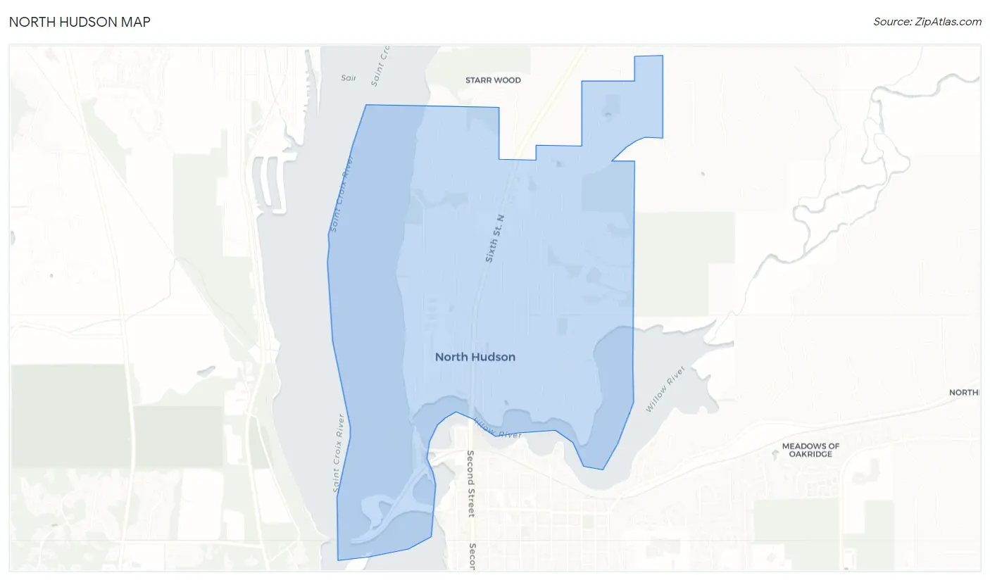 North Hudson Map