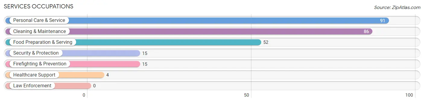 Services Occupations in North Hudson