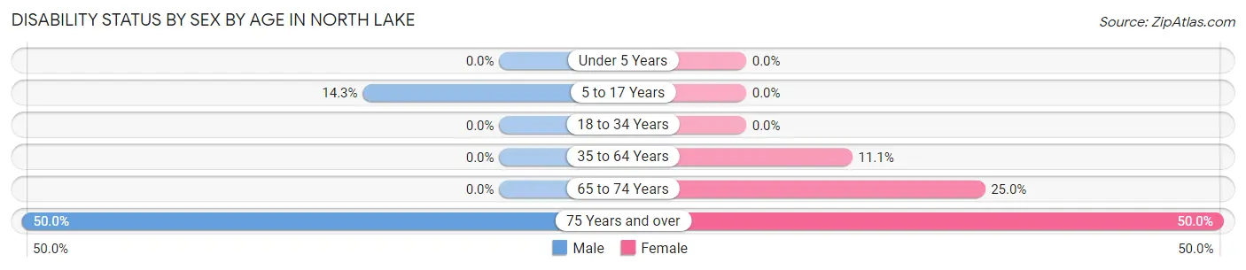 Disability Status by Sex by Age in North Lake
