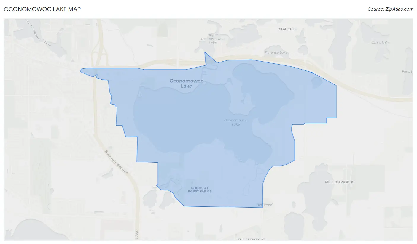 Oconomowoc Lake Map