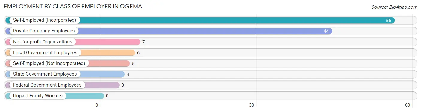 Employment by Class of Employer in Ogema