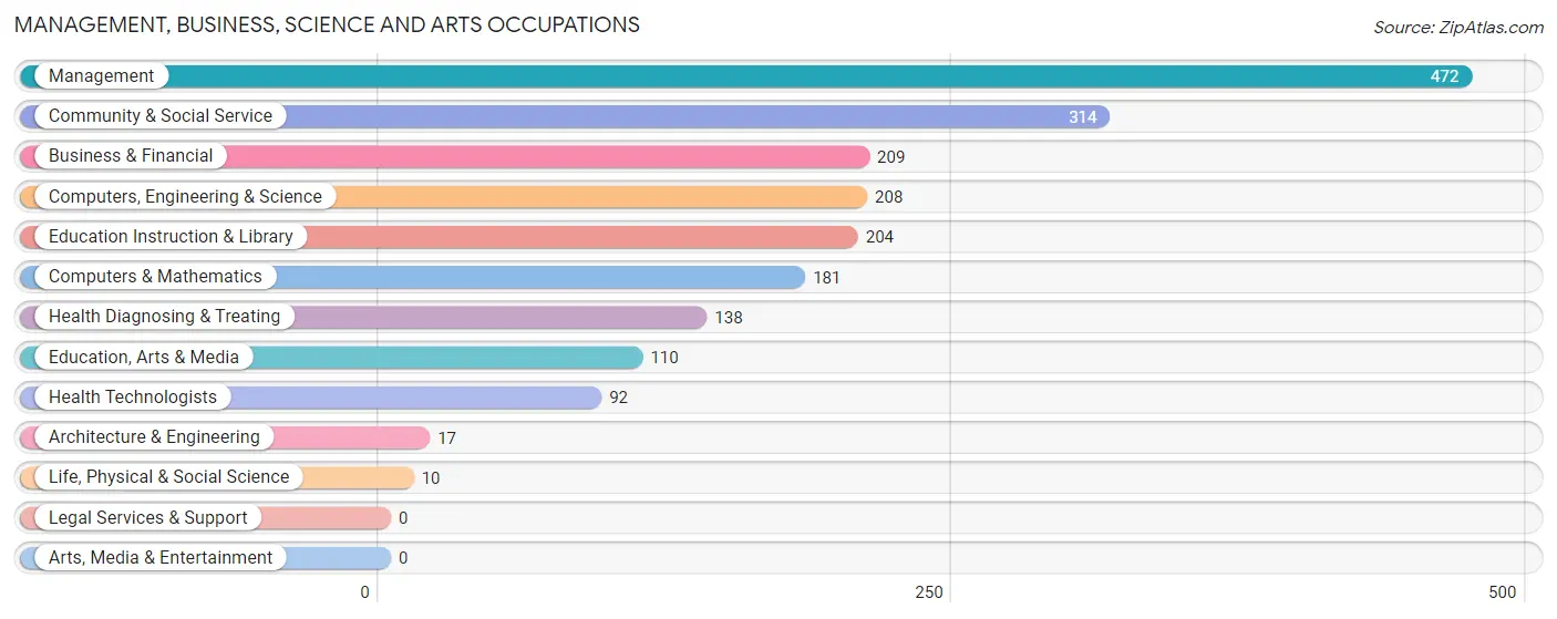 Management, Business, Science and Arts Occupations in Okauchee Lake