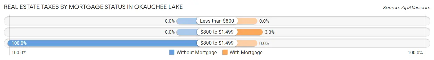 Real Estate Taxes by Mortgage Status in Okauchee Lake