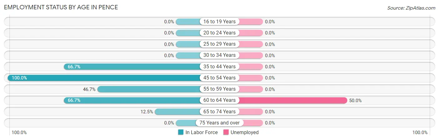 Employment Status by Age in Pence