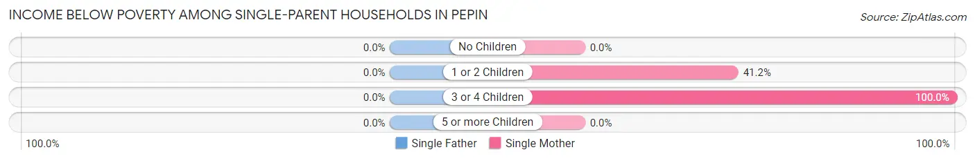 Income Below Poverty Among Single-Parent Households in Pepin