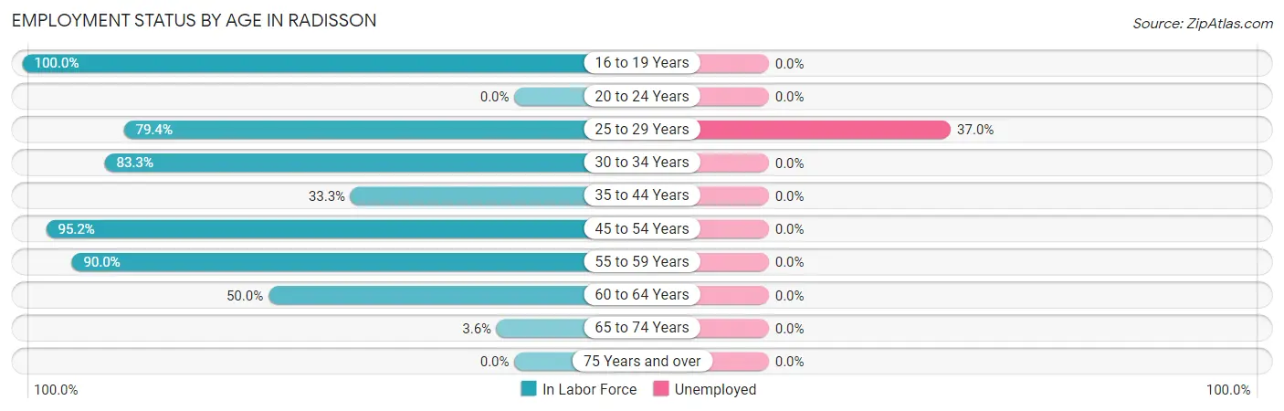 Employment Status by Age in Radisson