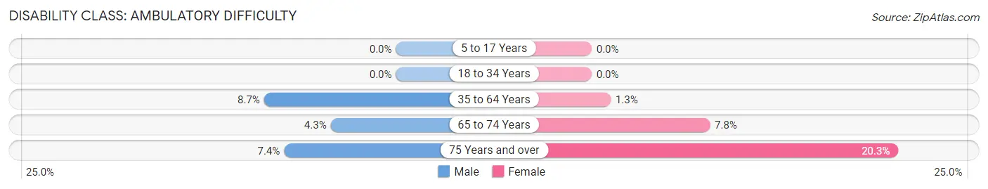 Disability in Raymond: <span>Ambulatory Difficulty</span>