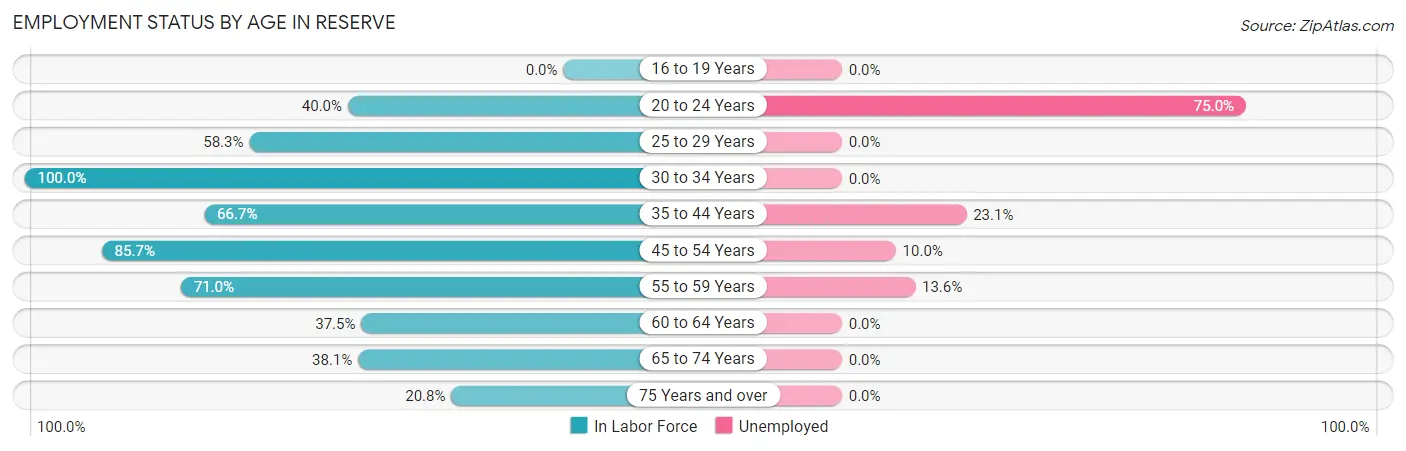Employment Status by Age in Reserve
