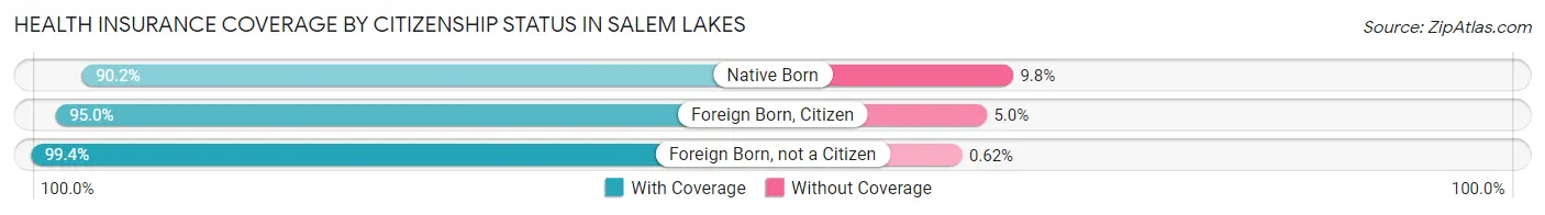 Health Insurance Coverage by Citizenship Status in Salem Lakes