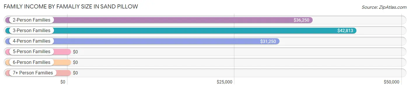 Family Income by Famaliy Size in Sand Pillow
