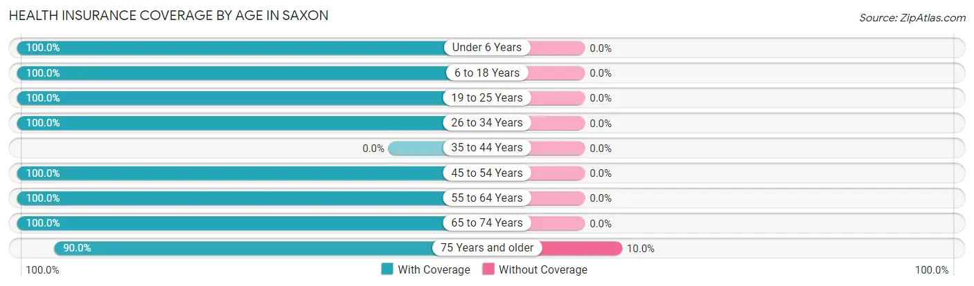 Health Insurance Coverage by Age in Saxon