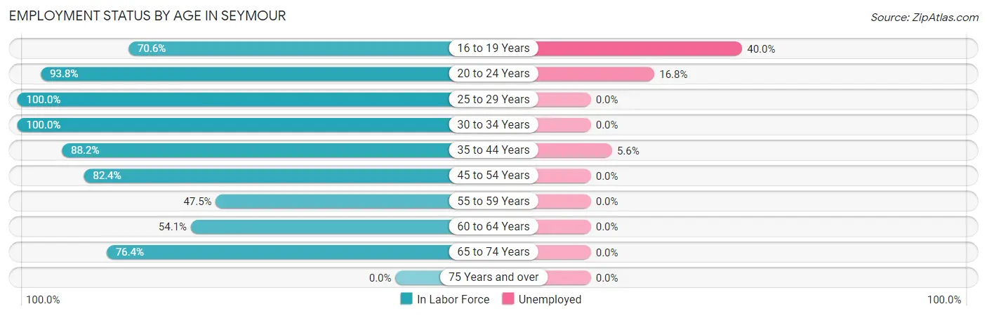 Employment Status by Age in Seymour