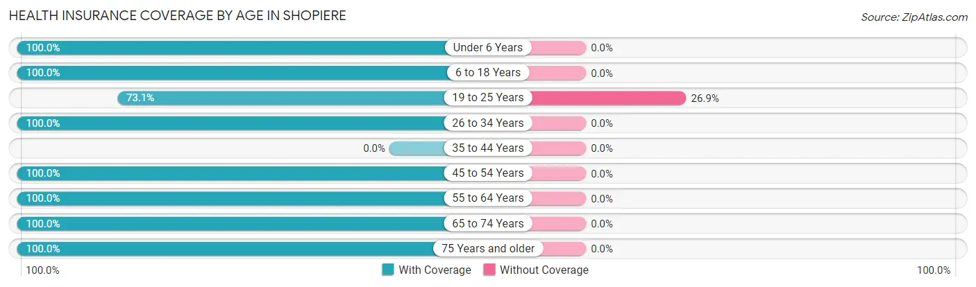 Health Insurance Coverage by Age in Shopiere