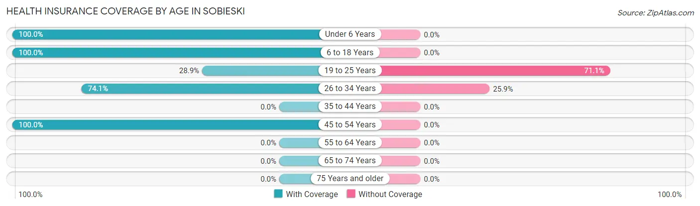 Health Insurance Coverage by Age in Sobieski