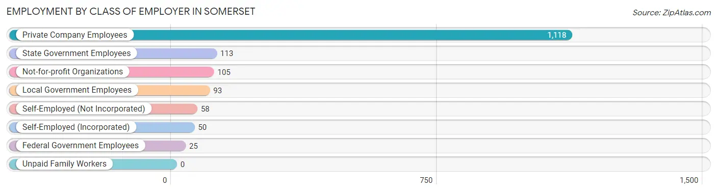 Employment by Class of Employer in Somerset