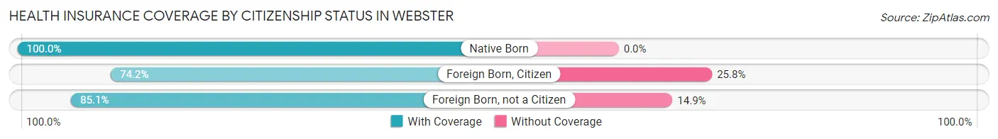 Health Insurance Coverage by Citizenship Status in Webster