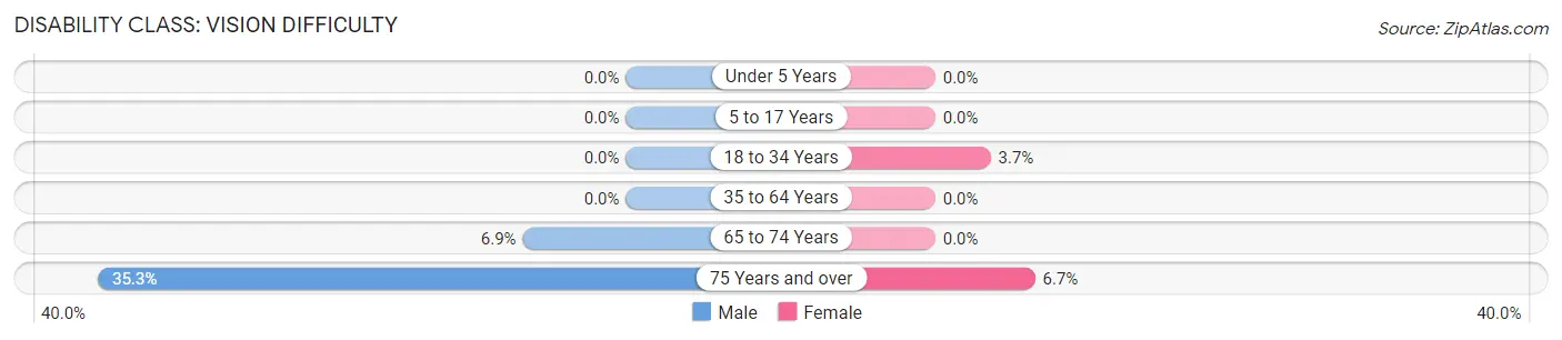 Disability in Webster: <span>Vision Difficulty</span>