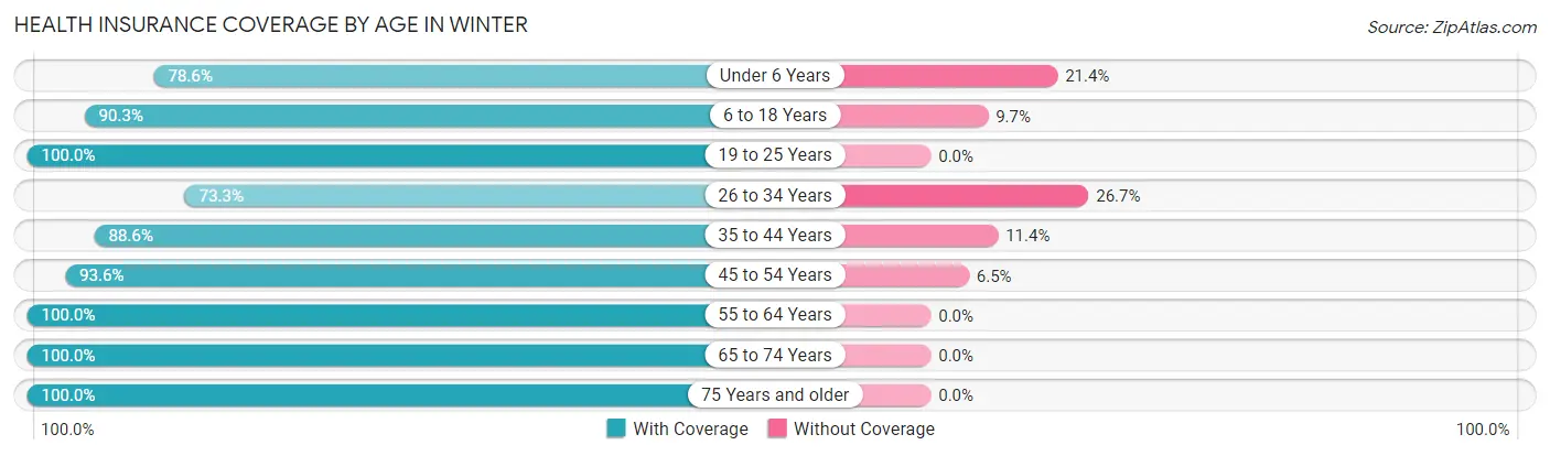 Health Insurance Coverage by Age in Winter