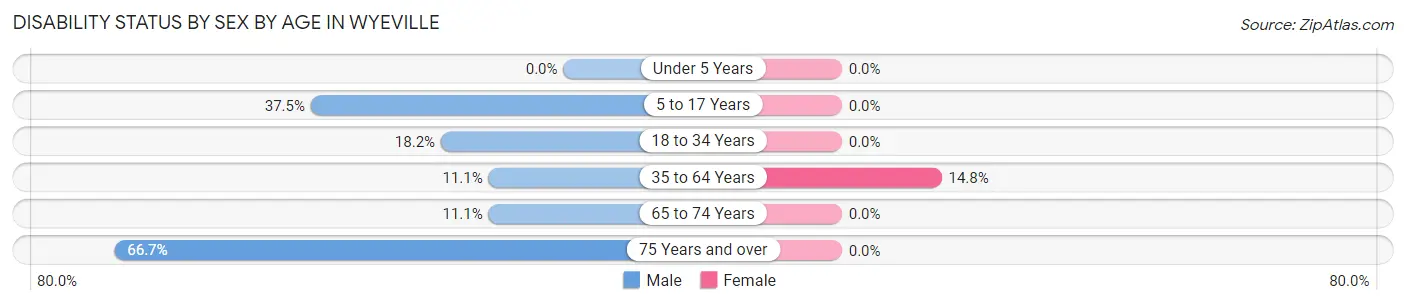 Disability Status by Sex by Age in Wyeville