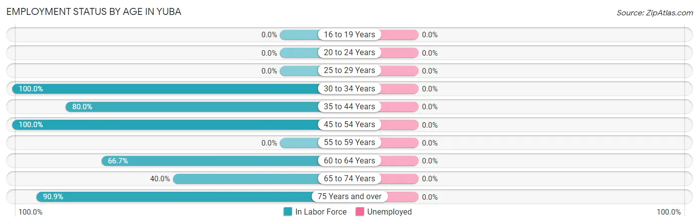 Employment Status by Age in Yuba