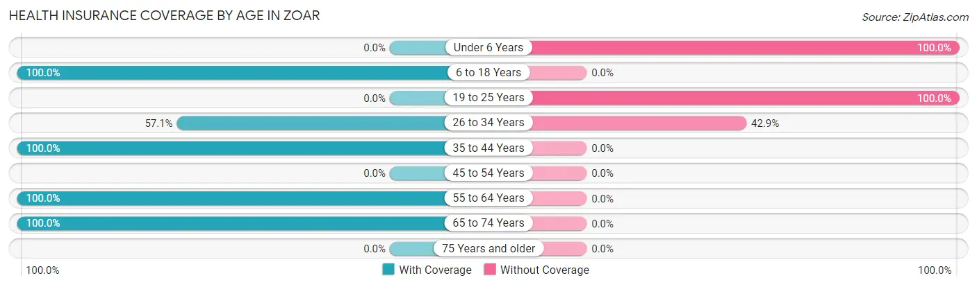 Health Insurance Coverage by Age in Zoar
