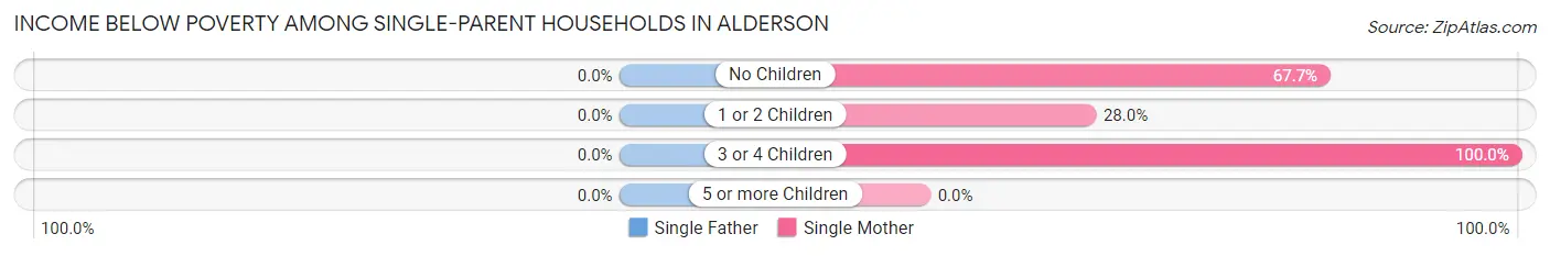 Income Below Poverty Among Single-Parent Households in Alderson