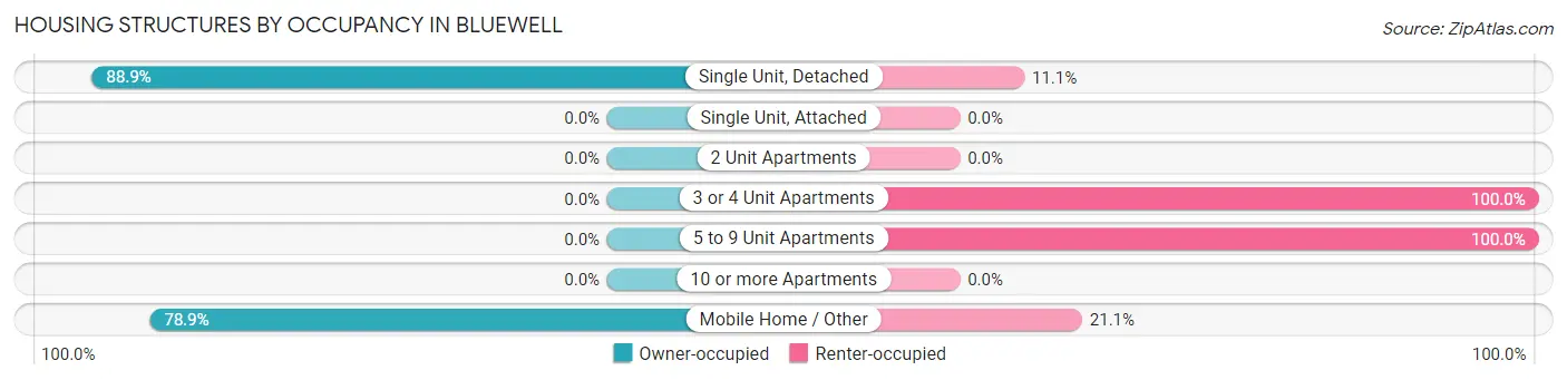 Housing Structures by Occupancy in Bluewell
