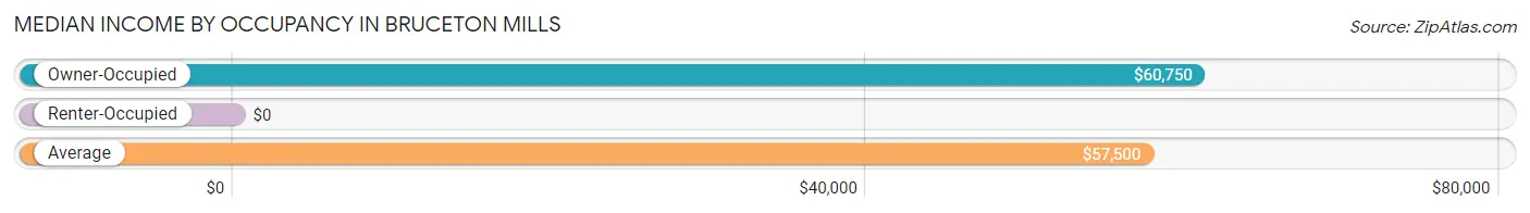 Median Income by Occupancy in Bruceton Mills