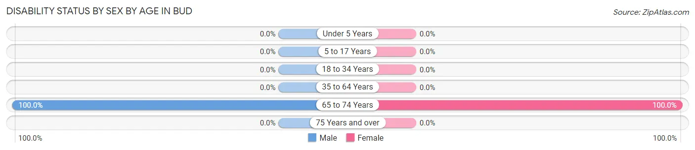 Disability Status by Sex by Age in Bud