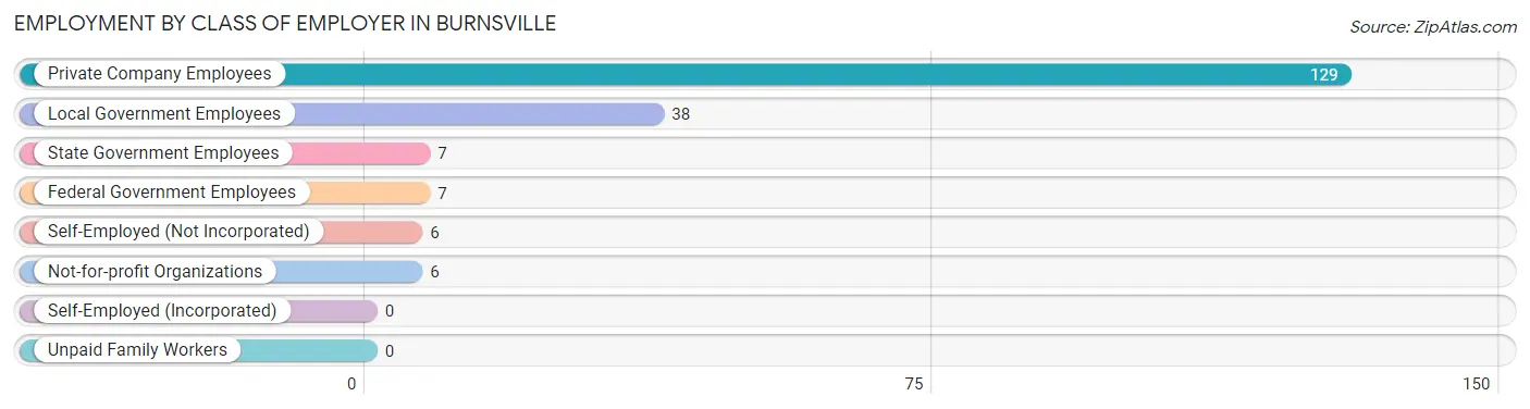 Employment by Class of Employer in Burnsville