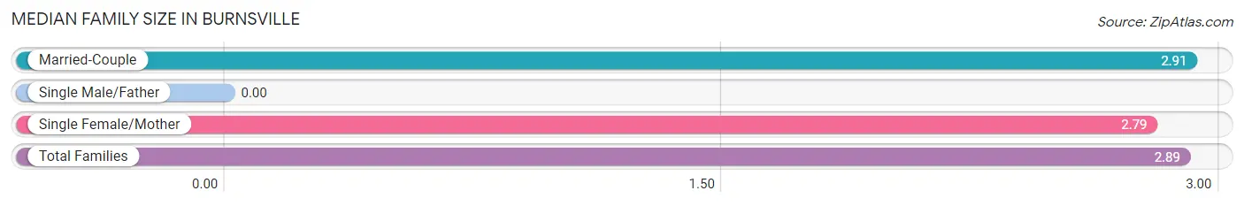 Median Family Size in Burnsville