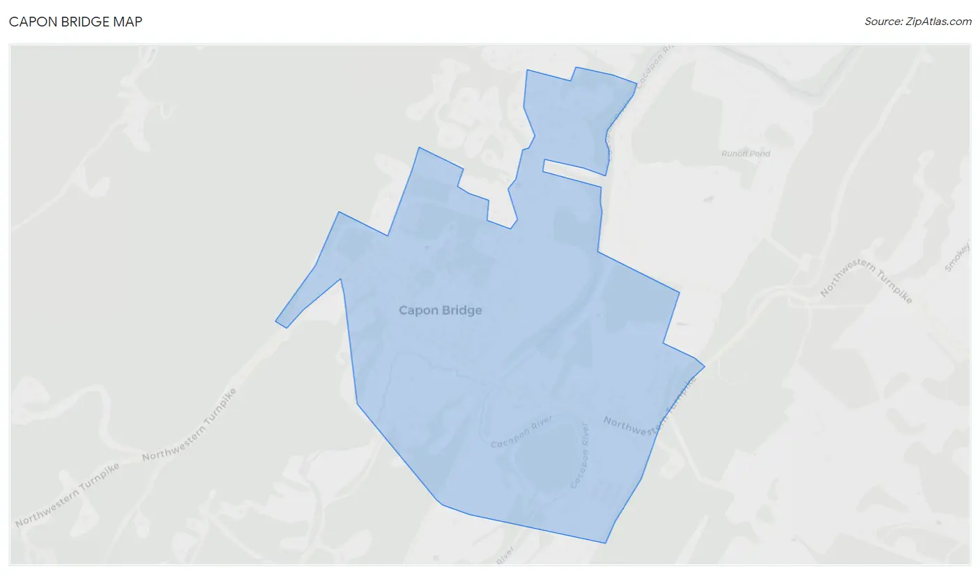 Capon Bridge Map