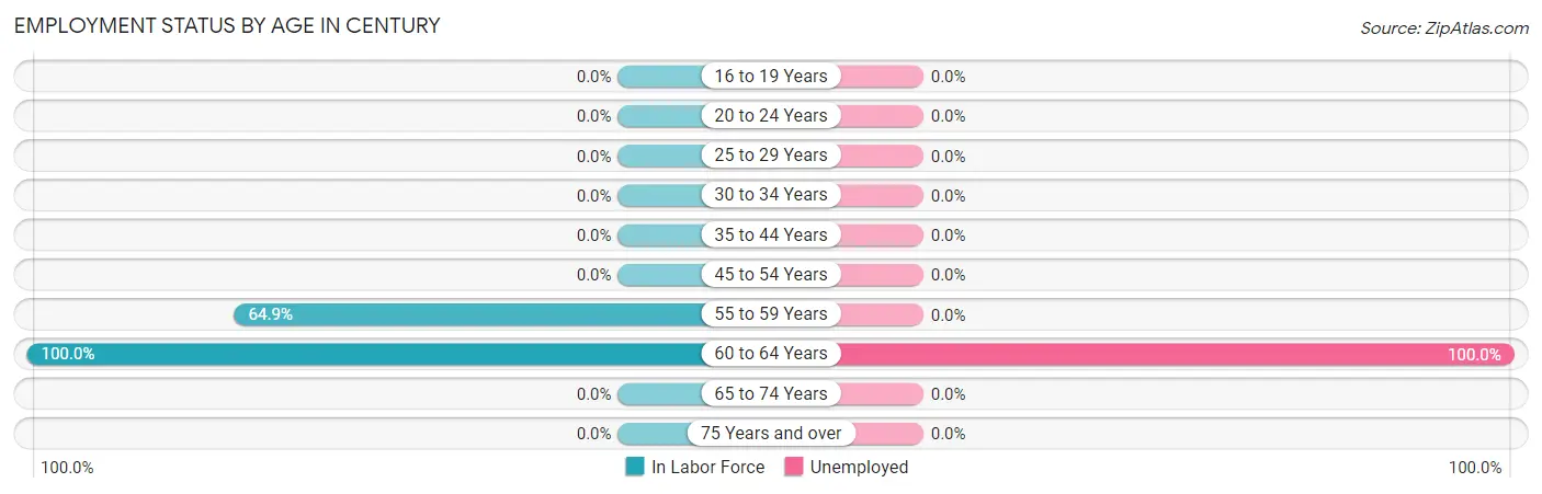 Employment Status by Age in Century