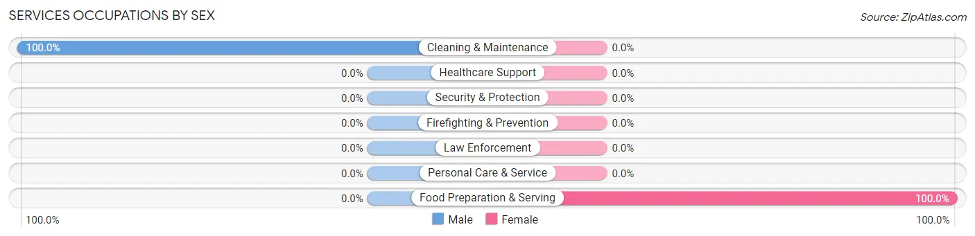 Services Occupations by Sex in Chauncey