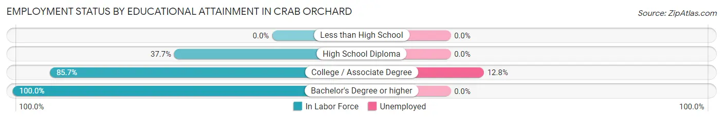 Employment Status by Educational Attainment in Crab Orchard