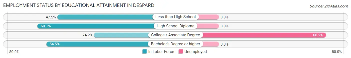 Employment Status by Educational Attainment in Despard