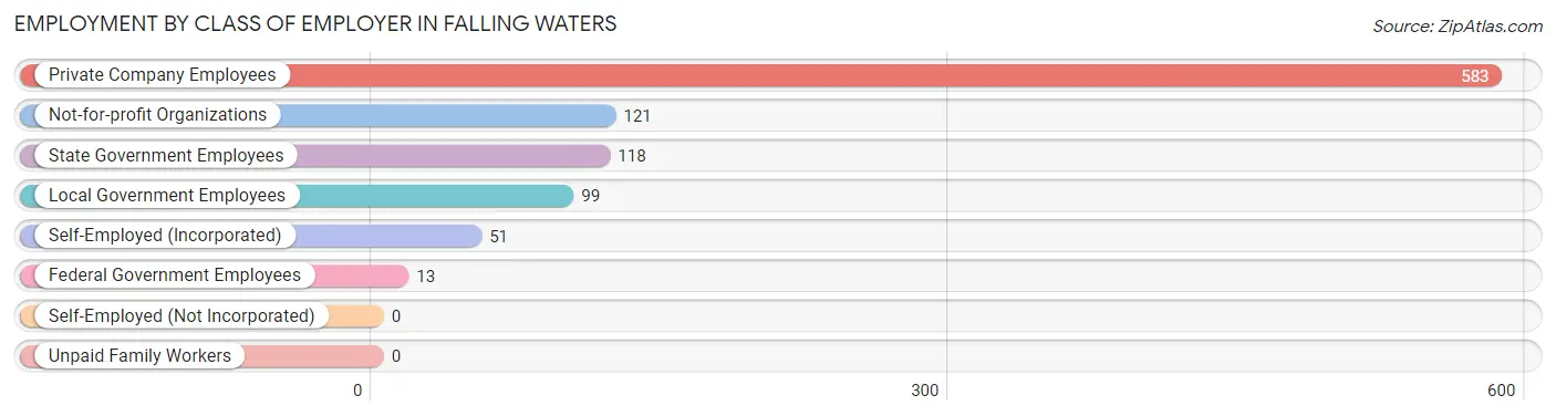 Employment by Class of Employer in Falling Waters
