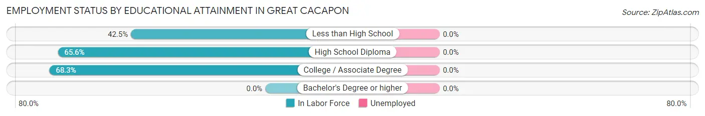 Employment Status by Educational Attainment in Great Cacapon