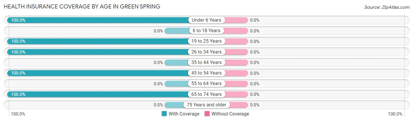 Health Insurance Coverage by Age in Green Spring