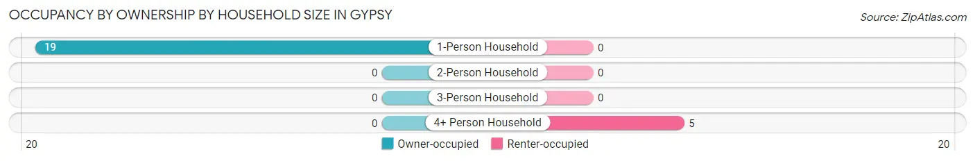 Occupancy by Ownership by Household Size in Gypsy