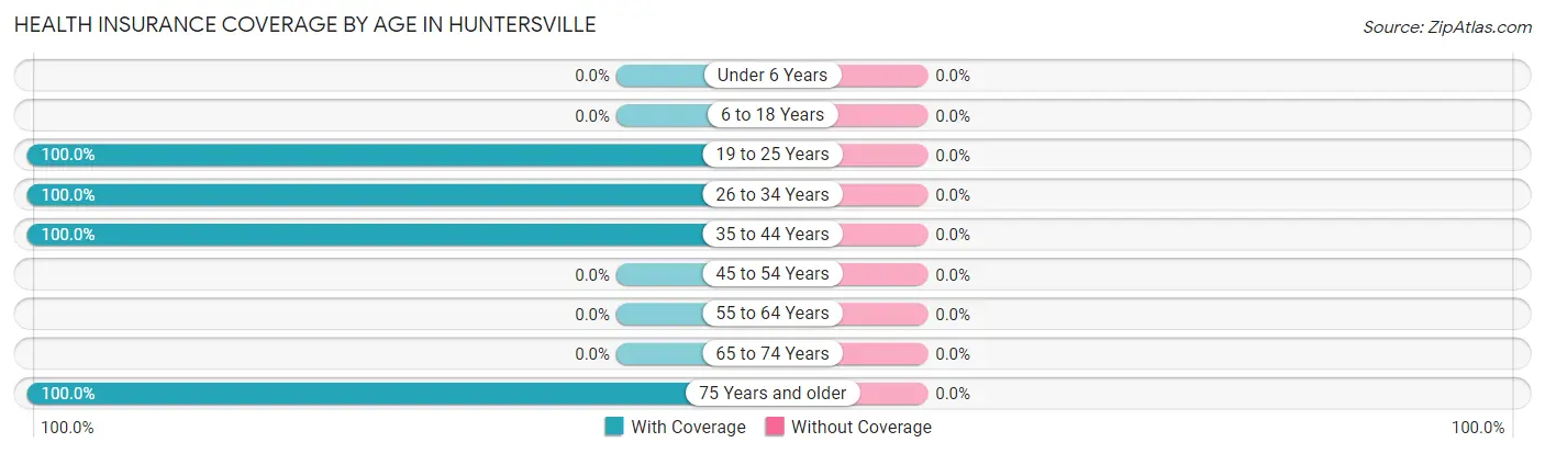 Health Insurance Coverage by Age in Huntersville