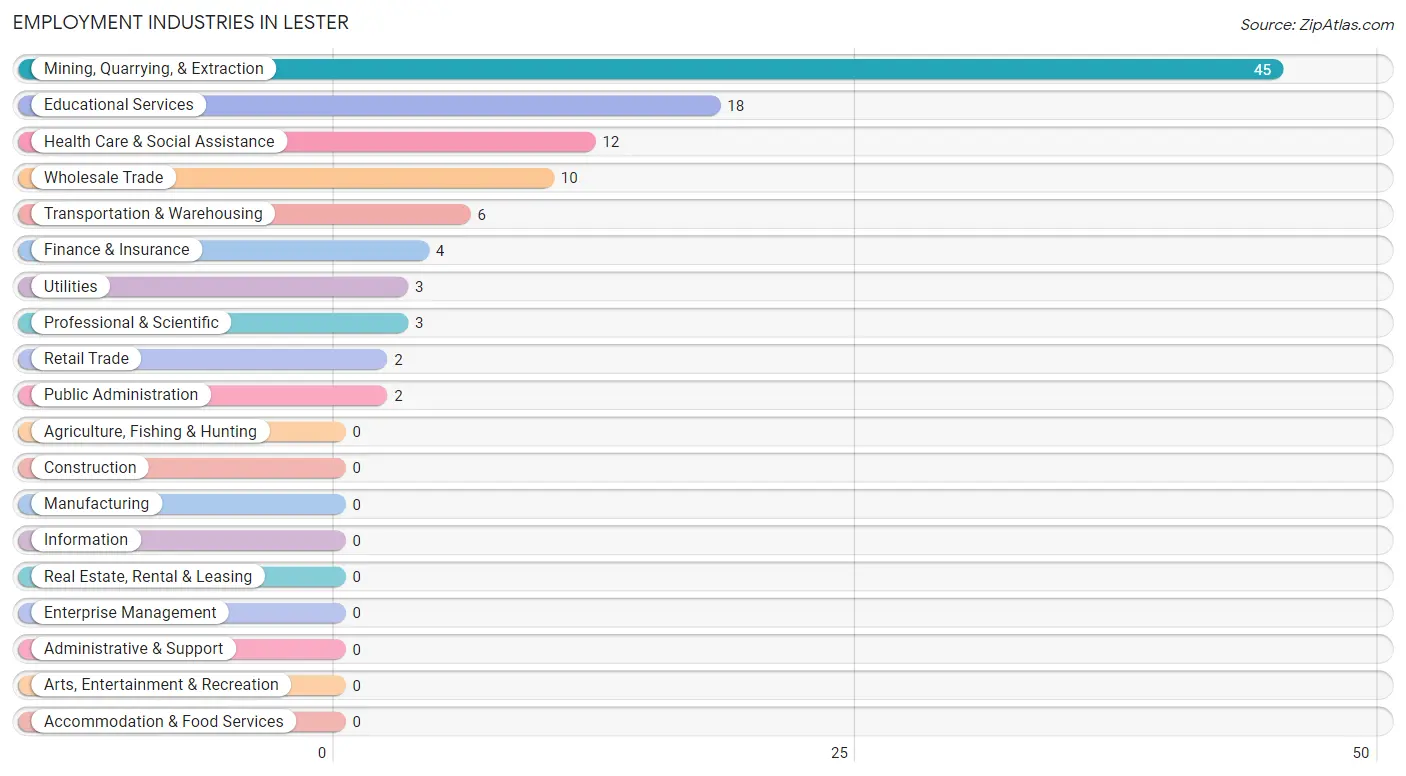 Employment Industries in Lester