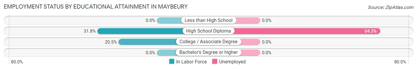 Employment Status by Educational Attainment in Maybeury