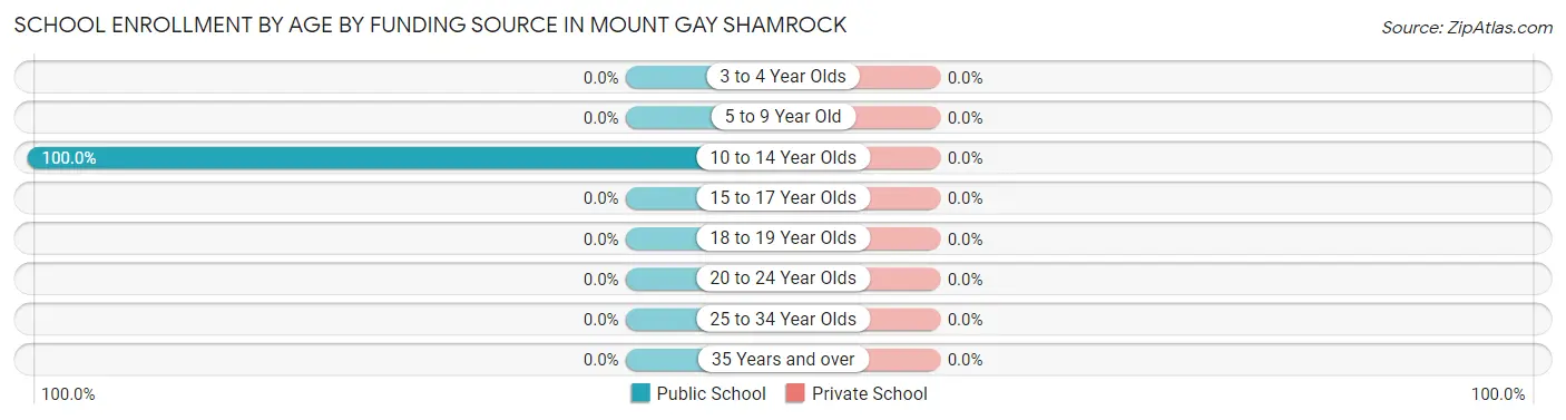 School Enrollment by Age by Funding Source in Mount Gay Shamrock