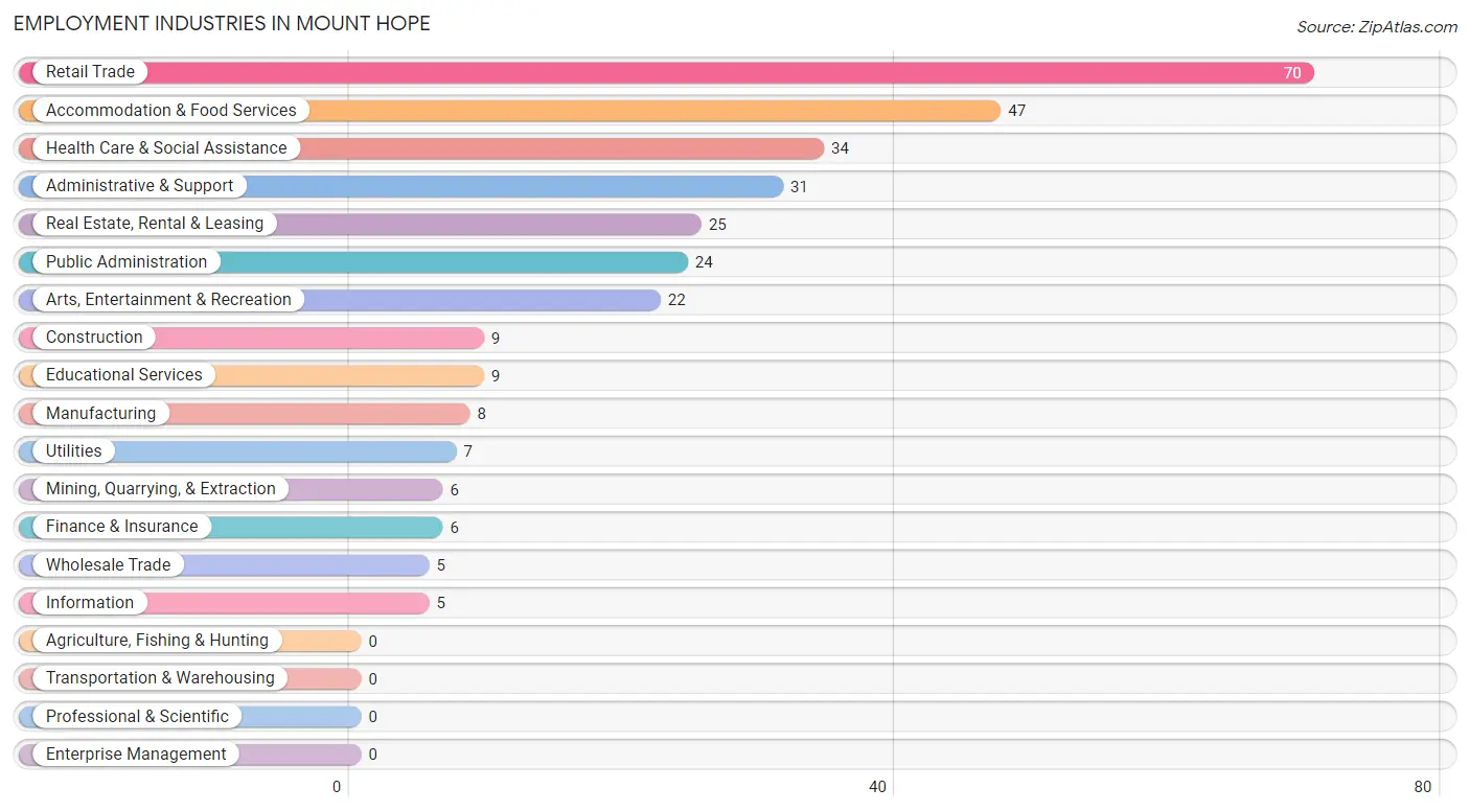 Employment Industries in Mount Hope