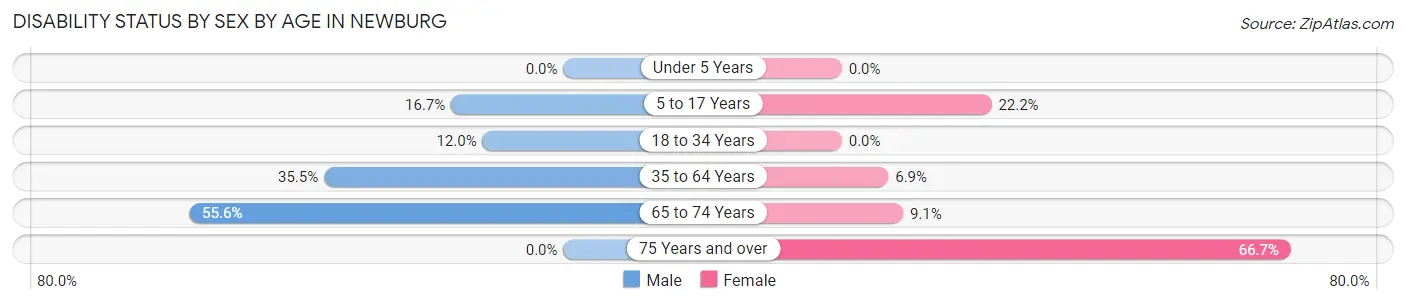 Disability Status by Sex by Age in Newburg